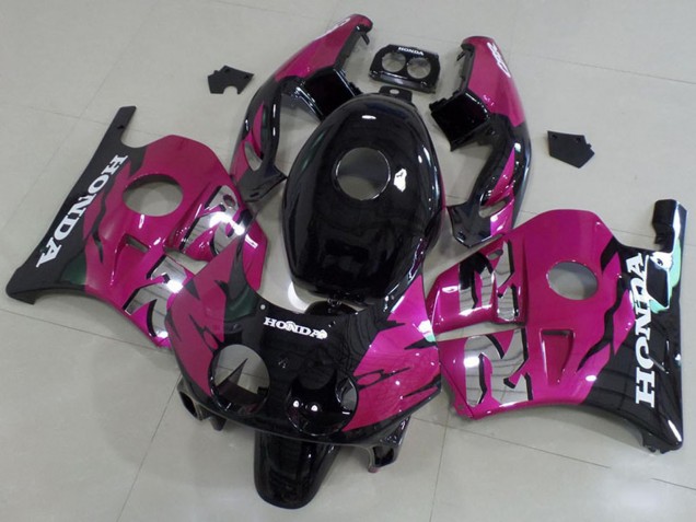 1990-1998 Honda CBR250RR MC22 Motorcycle Fairing Kits - Pink Glossy Black UK