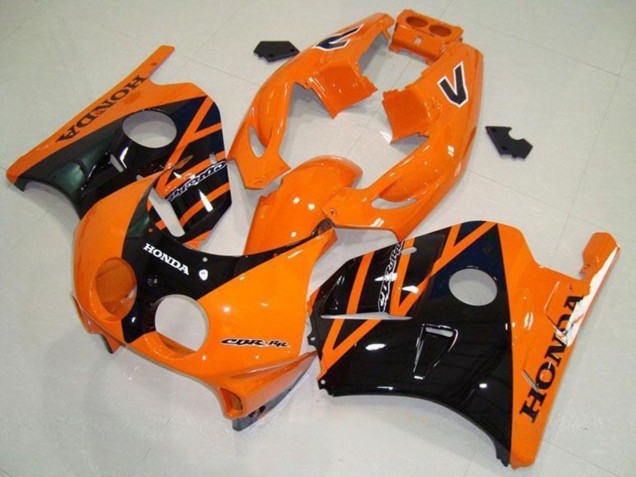 1990-1998 Honda CBR250RR MC22 Motorcycle Fairings - Orange Glossy Black UK