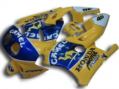1990-1998 Honda CBR250RR MC22 Motorcycle Fairings - Yellow Blue Camel Motul UK