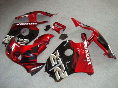 1990-1998 Honda CBR250RR MC22 Motorcycle Fairings - Red Glossy Black UK
