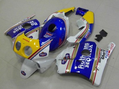1990-1998 Honda CBR250RR MC22 Motorcycle Fairings - White Blue Yellow Rothmans UK