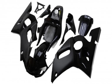1998-2002 Yamaha YZF R6 Motorcycle Fairings - Glossy Black Matte Black UK