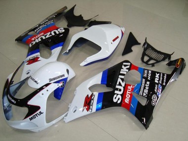 2000-2002 Suzuki GSXR 1000 Motorcycle Fairings - White Blue Black Red Motul UK