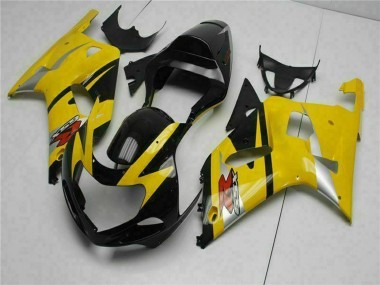 2001-2003 Suzuki GSXR 600/750 Motorcycle Fairings - Yellow Black UK