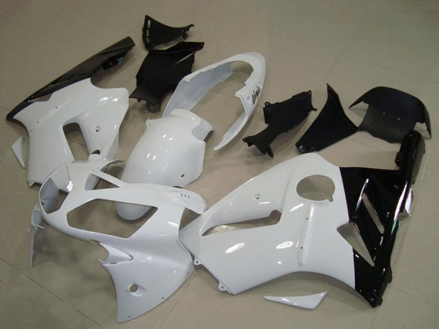 2002-2006 Kawasaki ZX12R Motorcycle Fairing - White Glossy Black UK