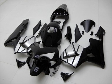 2003-2004 Honda CBR600RR Motorcycle Fairings - Silver Glossy Black Stripe UK