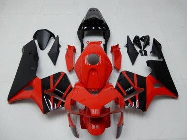 2003-2004 Honda CBR600RR Motorcycle Fairings - Red Glossy Black OEM Style UK
