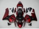 2003-2004 Honda CBR600RR Motorcycle Fairings - Red Matte Black Stripe UK