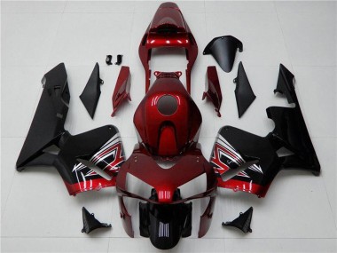 2003-2004 Honda CBR600RR Motorcycle Fairing - Red Silver Glossy Black UK