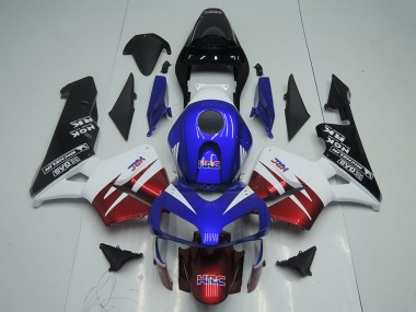 2003-2004 Honda CBR600RR Motorcycle Fairings - White Red Blue Glossy Black HRC UK