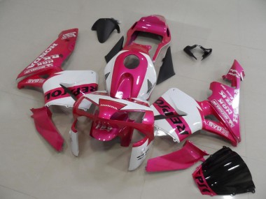 2003-2004 Honda CBR600RR Motorcycle Fairings - White Pink Black Repsol UK