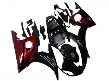 2003-2004 Yamaha YZF R6 Motorcycle Fairing Kits - Glossy Black Red UK
