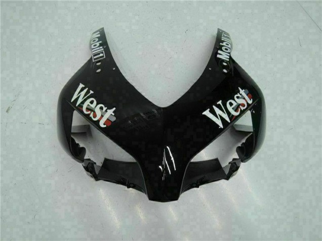 2004-2005 Honda CBR1000RR Motorcycle Fairings - Glossy Black White West Mobil Michelin UK