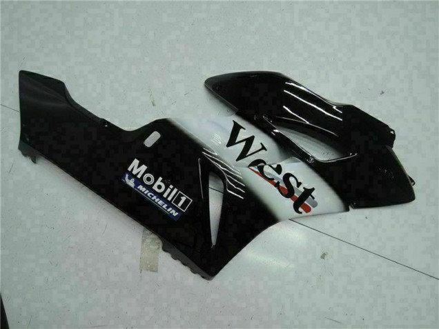 2004-2005 Honda CBR1000RR Motorcycle Fairings - Glossy Black White West Mobil Michelin UK