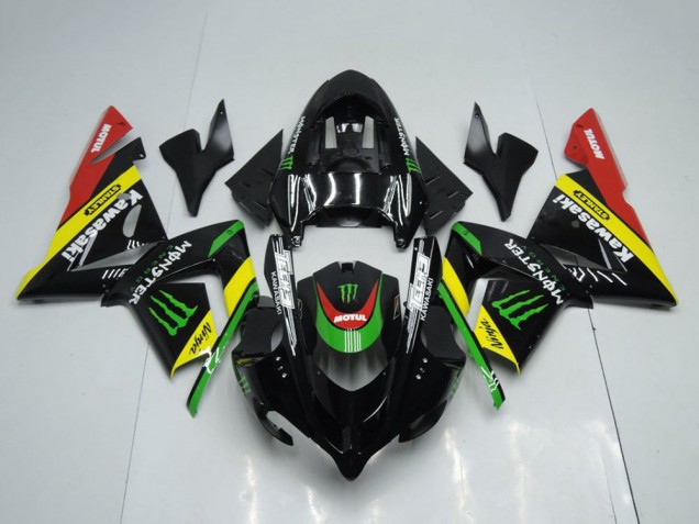 2004-2005 Kawasaki ZX10R Motorcycle Fairings - Glossy Black Red Yellow Green Monster UK