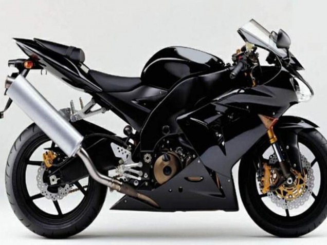2004-2005 Kawasaki ZX10R Motorcycle Fairings - Glossy Black Matte Black UK