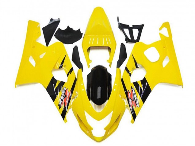2004-2005 Suzuki GSXR 600/750 Motorcycle Fairings - Yellow Glossy Black UK