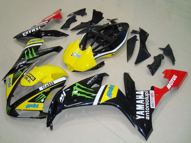 2004-2006 Yamaha YZF R1 Motorcycle Fairings - Yellow White Black Red Green Monster Red White Motul UK