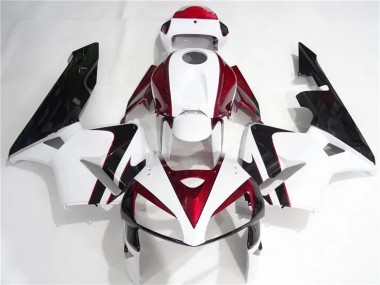 2005-2006 Honda CBR600RR Motorcycle Fairings Kits - White Red Black UK