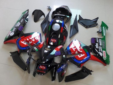 2005-2006 Honda CBR600RR Motorcycle Fairings - Black Red Green Pata UK
