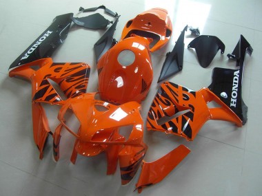 2005-2006 Honda CBR600RR Motorcycle Fairings - Orange Black Flame UK