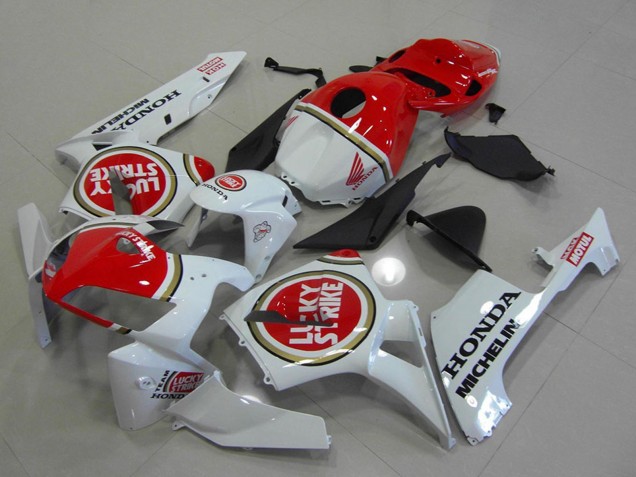 2005-2006 Honda CBR600RR Motorcycle Fairings - White Red Lucky Strike UK