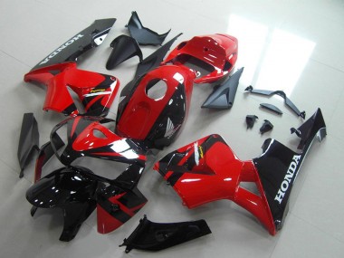 2005-2006 Honda CBR600RR Motorcycle Fairings - Red Glossy Black UK