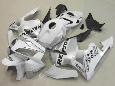 2005-2006 Honda CBR600RR Motorcycle Fairings - White Silver Black Repsol UK