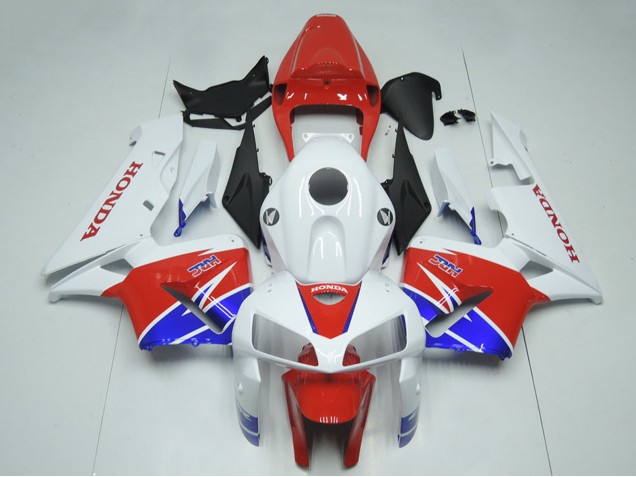 2005-2006 Honda CBR600RR Motorcycle Fairing Kits - White Red Blue HRC UK