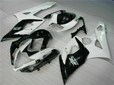 2005-2006 Suzuki GSXR 1000 Motorcycle Fairings - White Glossy Black UK