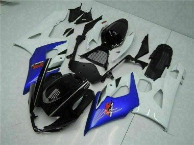 2005-2006 Suzuki GSXR 1000 Motorcycle Fairing - White Blue Glossy Black UK