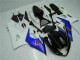 2005-2006 Suzuki GSXR 1000 Motorcycle Fairing - White Blue Glossy Black UK