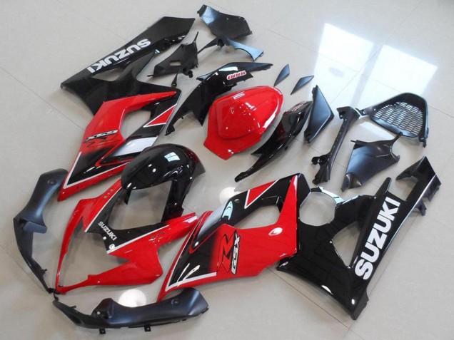 2005-2006 Suzuki GSXR 1000 Motorcycle Fairings - Red Glossy Black OEM Style UK