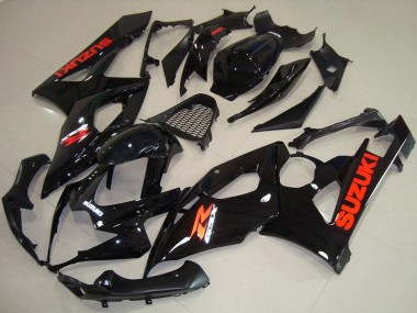 2005-2006 Suzuki GSXR 1000 Motorcycle Fairings - Glossy Black Red Decal UK