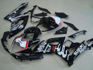 2005-2006 Suzuki GSXR 1000 Motorcycle Fairings - Glossy Black White Red Relentless UK