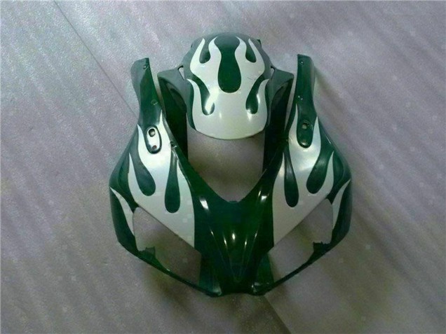 2006-2007 Honda CBR1000RR Motorcycle Fairings - White Green Flame UK