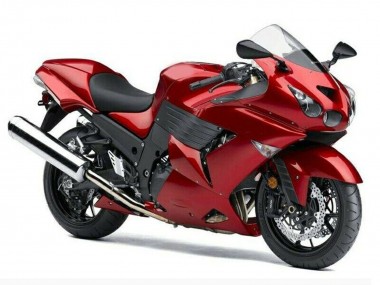 2006-2011 Kawasaki ZX14R ZZR1400 Motorcycle Fairings - Red UK