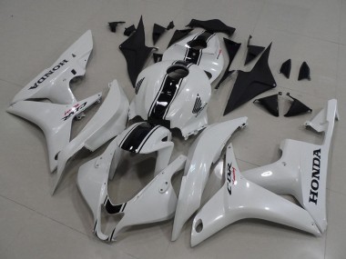 2007-2008 Honda CBR600RR Motorcycle Fairing Kits - White Glossy Black UK