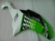 2007-2008 Kawasaki ZX6R Motorcycle Fairings - Green White Ninja UK