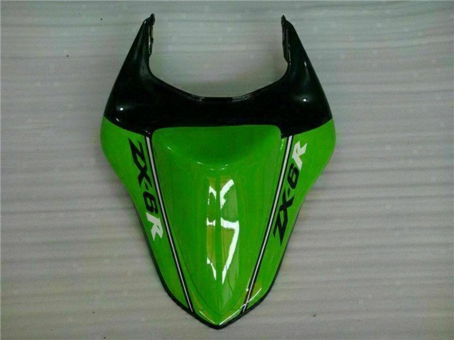 2007-2008 Kawasaki ZX6R Motorcycle Fairings - Green White Ninja UK