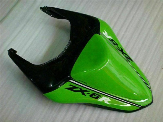 2007-2008 Kawasaki ZX6R Motorcycle Fairings - Green White Ninja UK