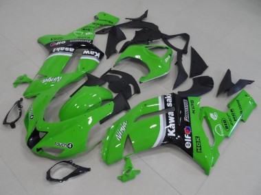 2007-2008 Kawasaki ZX6R Motorcycle Fairings - Green Arrow UK