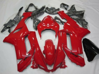 2007-2008 Kawasaki ZX6R Motorcycle Fairings - Red UK