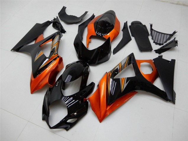 2007-2008 Suzuki GSXR 1000 Motorcycle Fairing - Orange Black UK