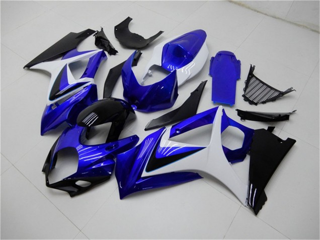 2007-2008 Suzuki GSXR 1000 Motorcycle Fairings - White Blue Black No Decal UK