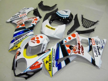 2007-2008 Suzuki GSXR 1000 Motorcycle Fairings - White Red Yellow Blue Black Pepe Phone UK