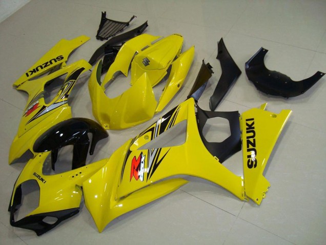 2007-2008 Suzuki GSXR 1000 Motorcycle Fairing - Yellow Glossy Black UK