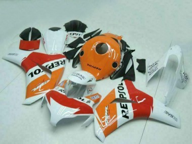 2008-2011 Honda CBR1000RR Motorcycle Fairings - Orange White Red Black Repsol UK