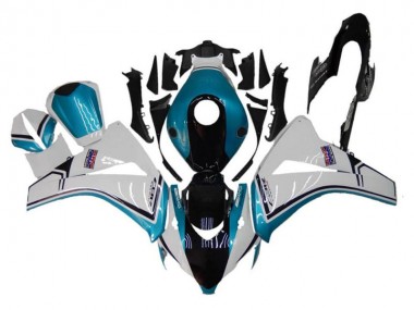 2008-2011 Honda CBR1000RR Motorcycle Fairings - White Blue Glossy Black UK