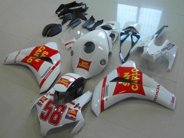 2008-2011 Honda CBR1000RR Motorcycle Fairings - White Red Yellow San Carlo 58 UK